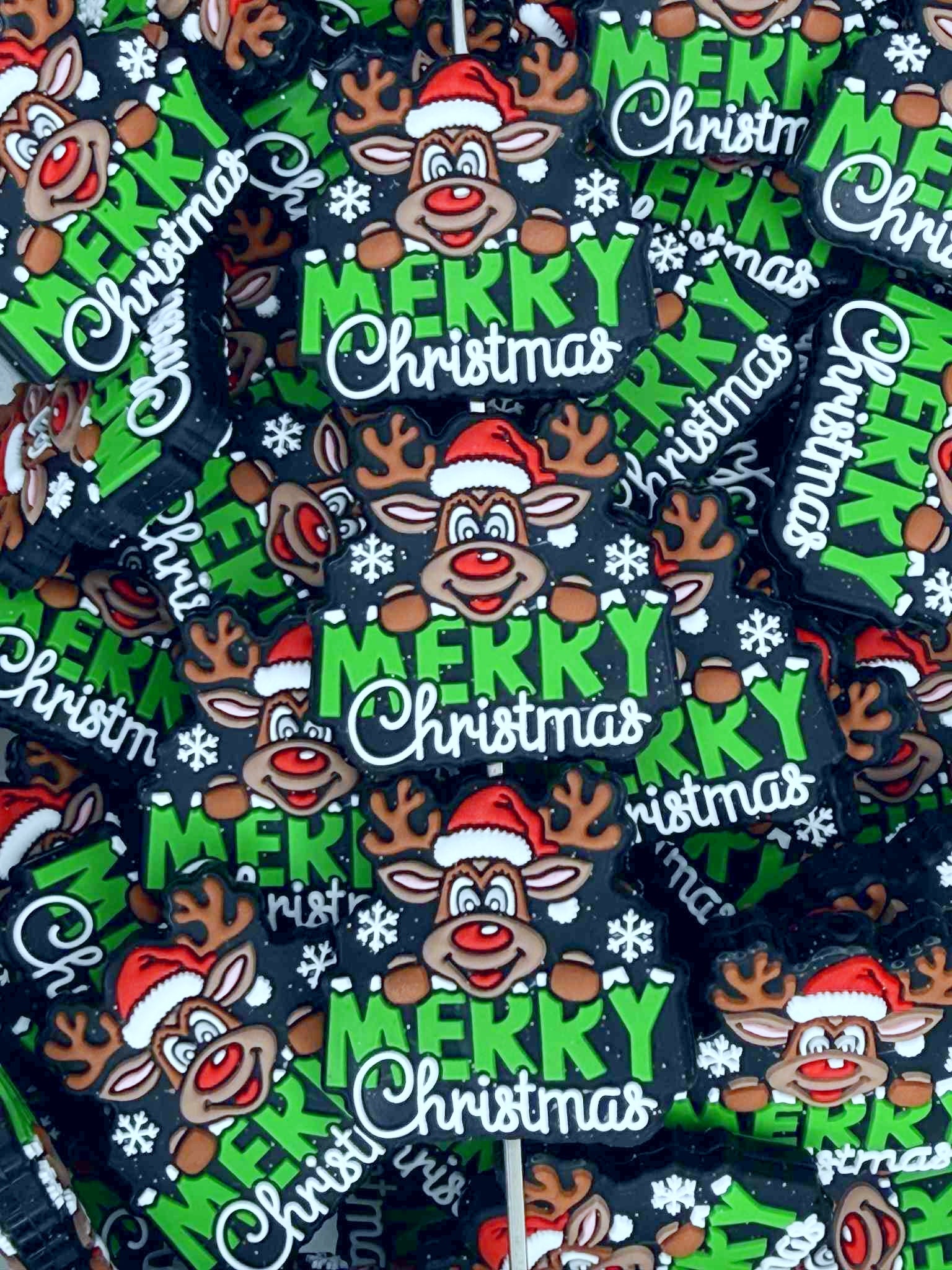 MERRY CHRISTMAS REINDEER SILICONE FOCAL D610 (1ct)