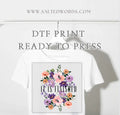 It is finished floral Jesus DTF print