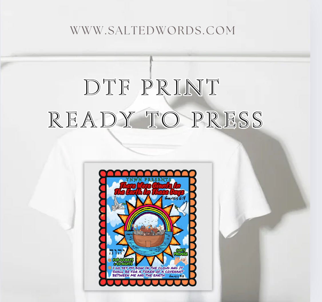 Trendy Christian Yhwh presents Noah’s arch DTF Transfer