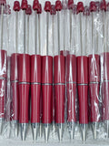 BEADABLE PLASTIC PEN SOLID BRICK RED B9 (1ct)