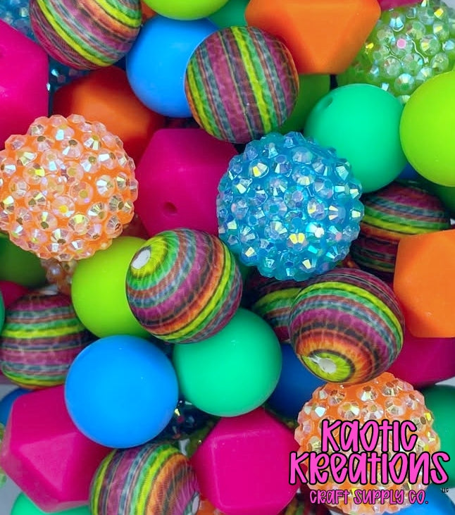 ACRYLIC SILICONE BEAD MIX #51 (25ct)
