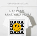 Mama, Dada, Dude lightning bolt smilie face matching shirts DTF print
