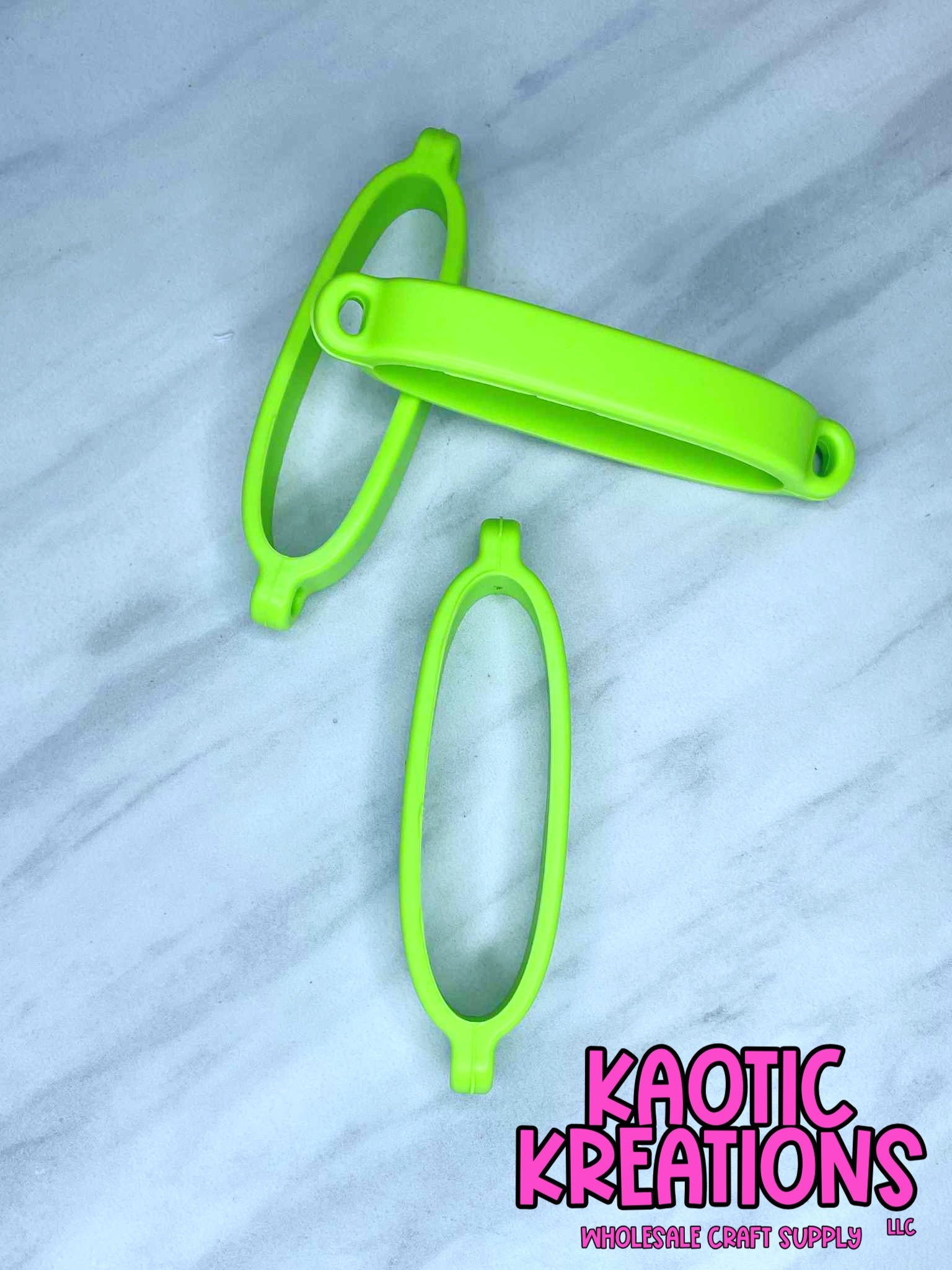 BEADABLE TUMBLER SILICONE CARRIER RING #02 LIME GREEN (1ct)