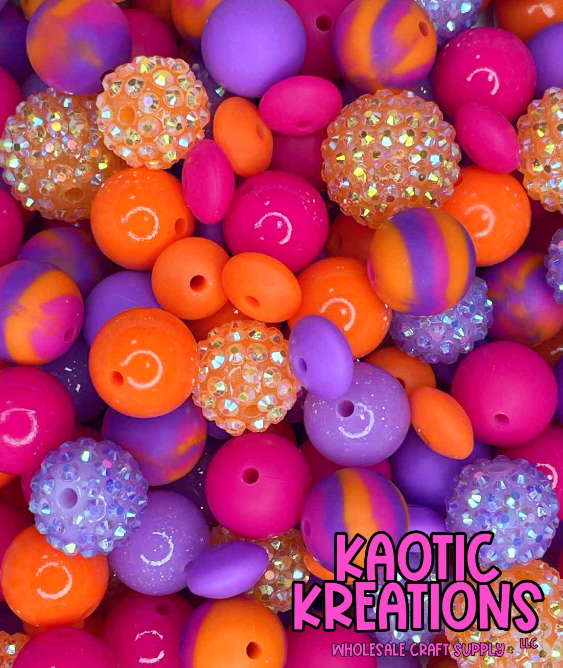 ACRYLIC SILICONE BEAD MIX #74 (28ct)