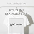 Girl Mama Heart DTF print