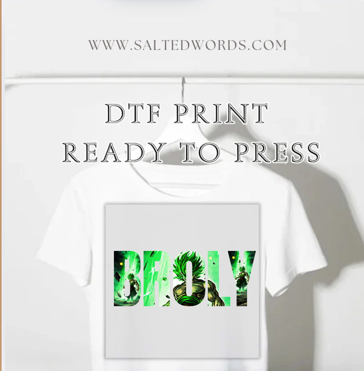 Broly Dragon ball a goku DTF print