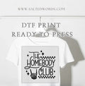 The Homebody Club checkered DTF print