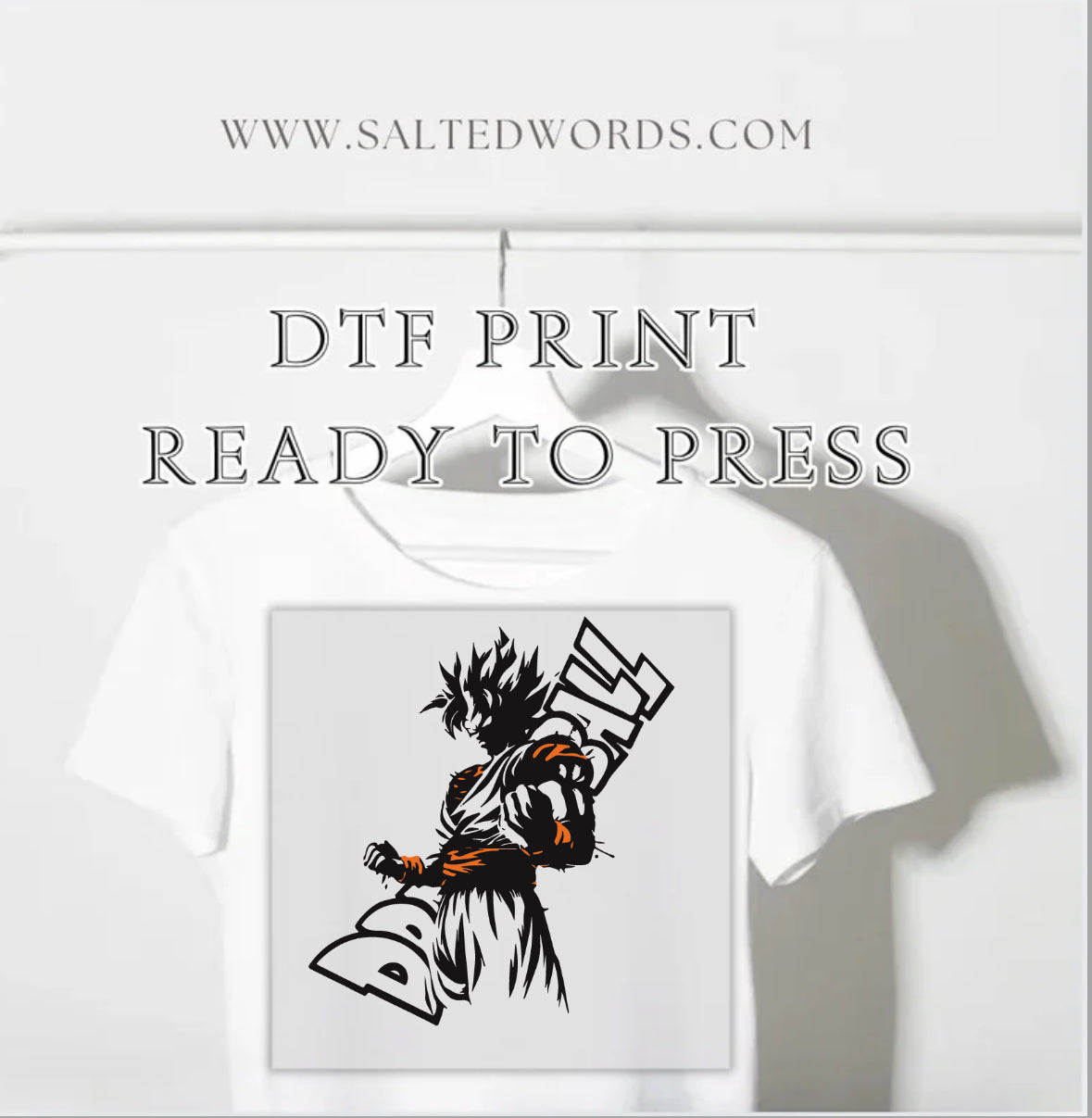 Dragon ball a goku DTF print