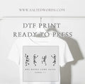 Dry bones come alive Ezekiel Bible verse dancing skeletons DTF print