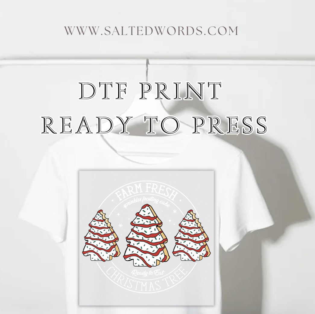 Farm fresh Christmas tree little Debbie Christmas trees  DTF print transfer Ready to Press