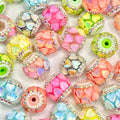 Love is Kind Acrylic Rhinestone Spacer Beads