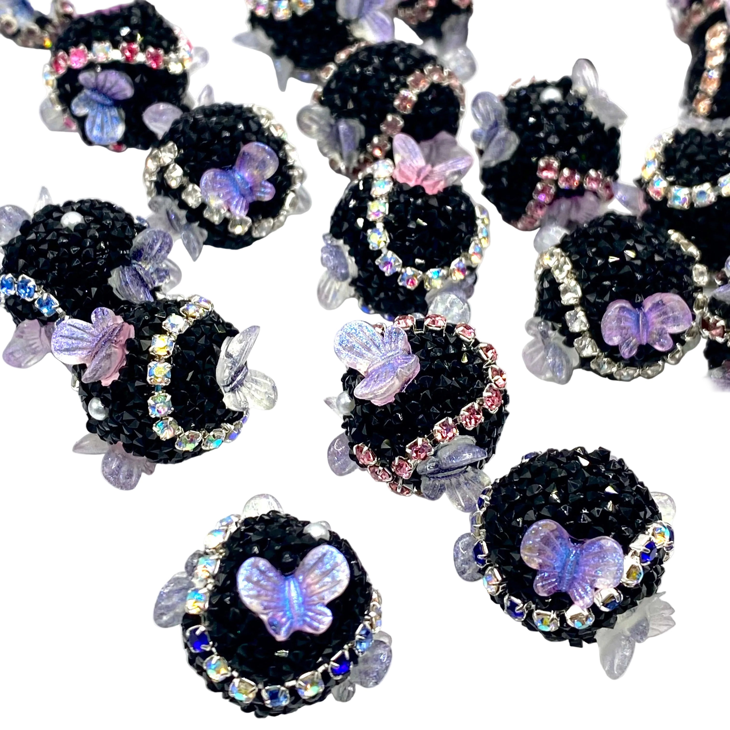 Flutter Acrylic Beads 18mm | Butterfly Beads - 5pcs
