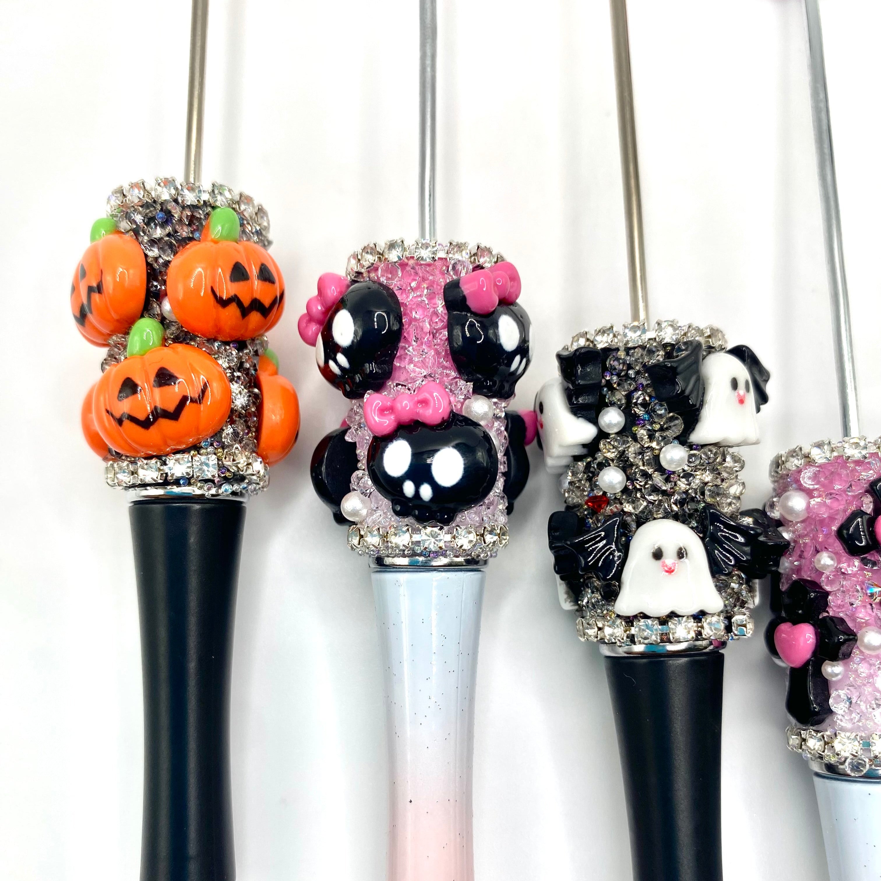 6pc Spooky Vibes Fancy Beadable Pens