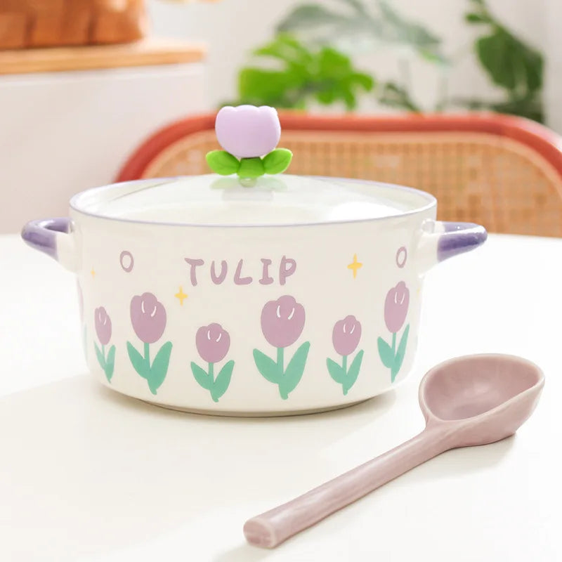 Kawaii Flower Ramen Bowl