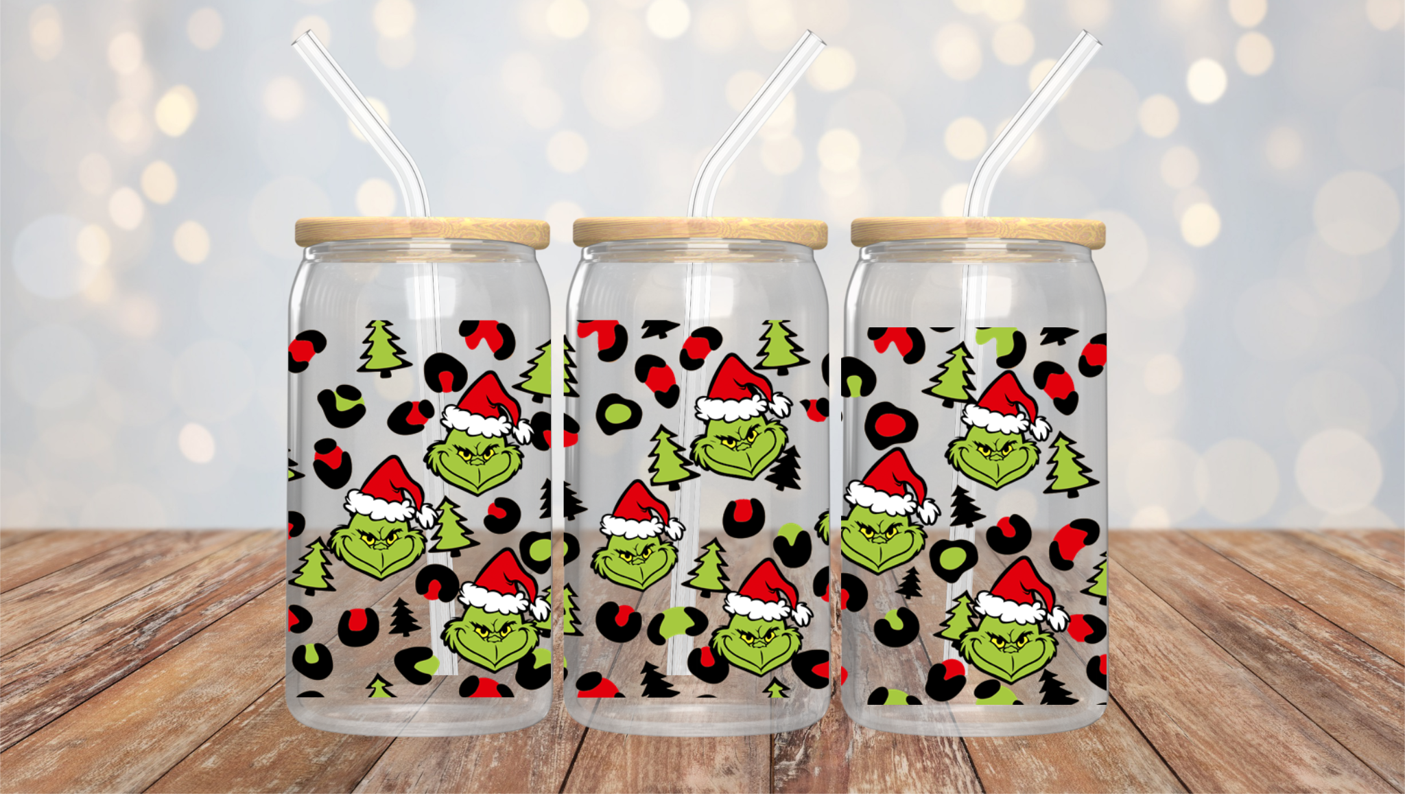 UV DTF 16OZ LIBBY WRAP LEOPARD GRINCH 6Y-2662 (1ct)
