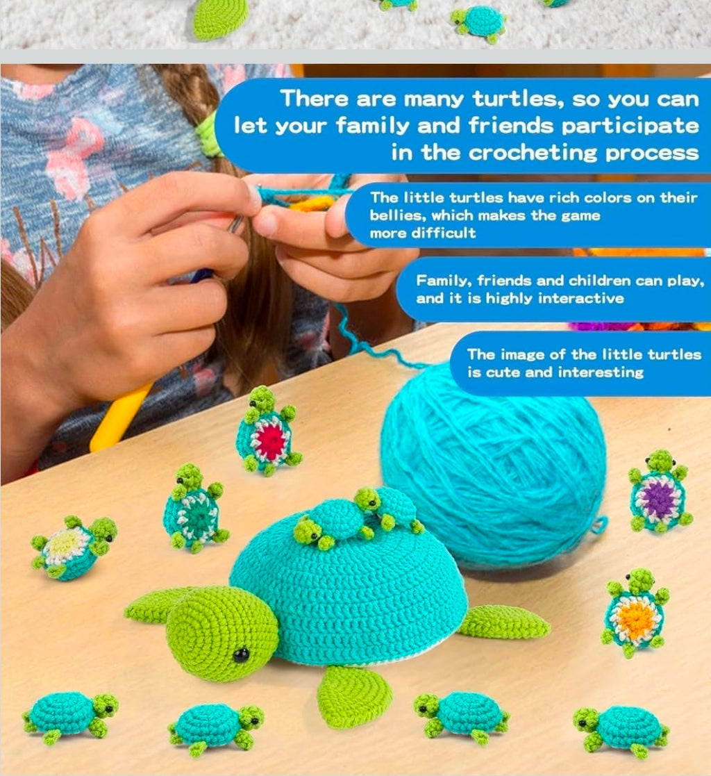 Crochet Turtle Memory Match Game – Handmade Learning Through Play
