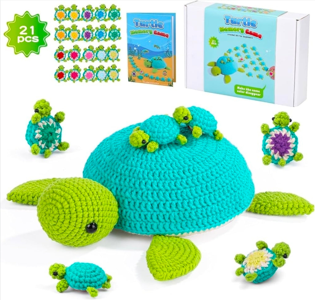 Crochet Turtle Memory Match Game – Handmade Learning Through Play