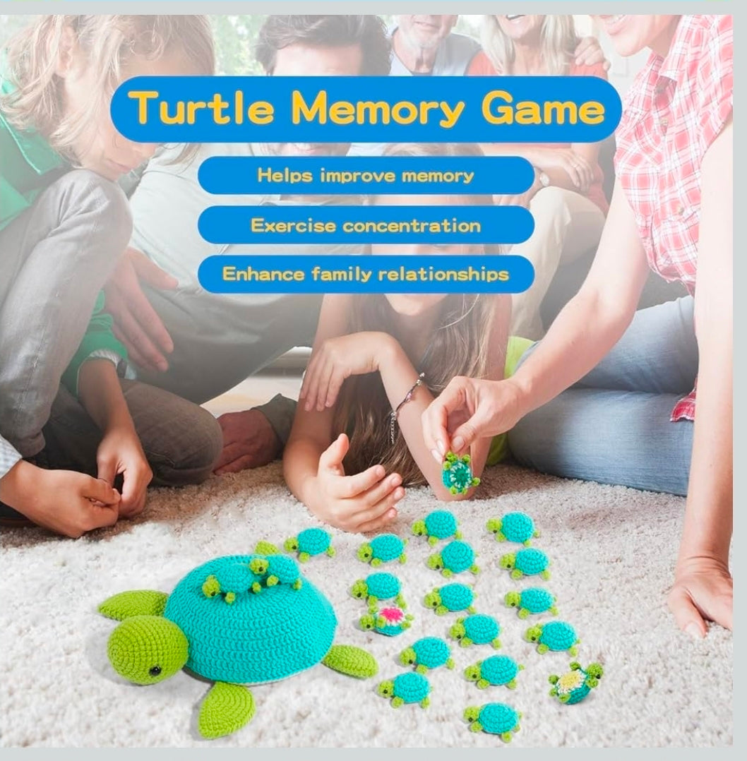Crochet Turtle Memory Match Game – Handmade Learning Through Play
